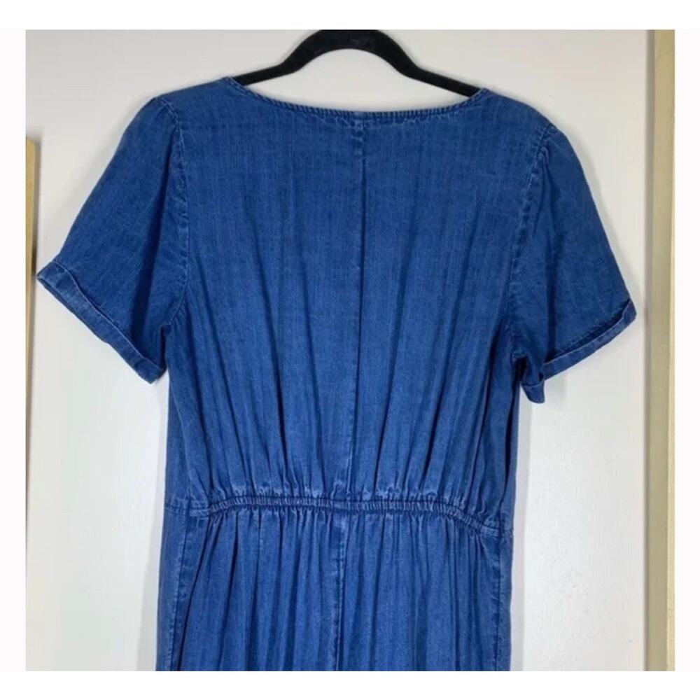 Old Navy Chambray Denim Button Up Jumpsuit Short … - image 5